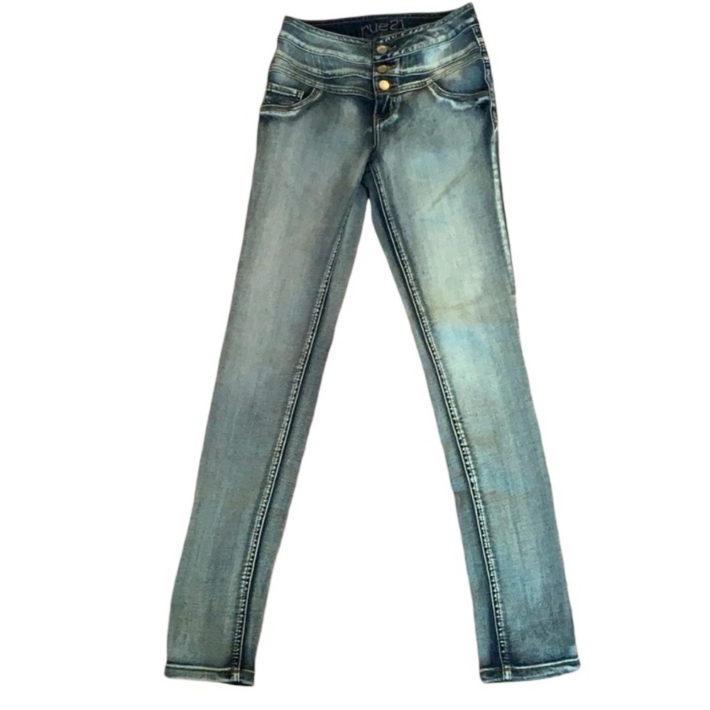 Rue 21 Light Wash High Waist Freedom Flex Skinny Jeans Women’s Size 0 Regular